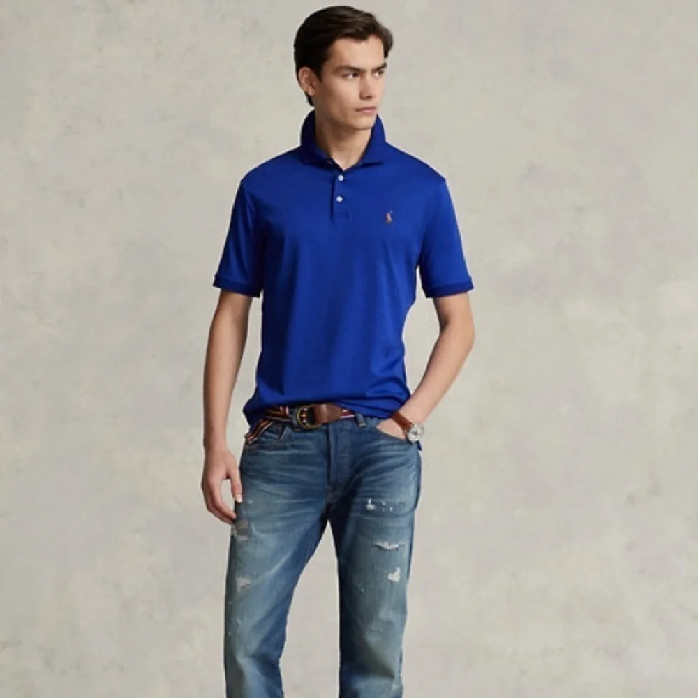 Polo Ralph Lauren Blue Classic Soft Cotton Polo Shirt XL